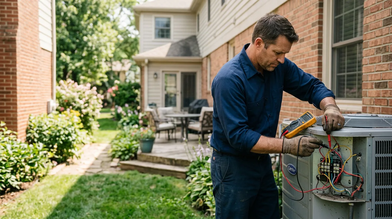 HVAC technician working near Natchez, MS